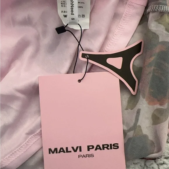 Malvi Paris NEW! Pink Floral backless maxi dress - Picture 5 of 7